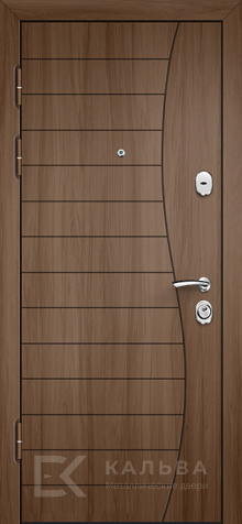 Фото №2 «Железная дверь венге с филёнками внутри орех №12»